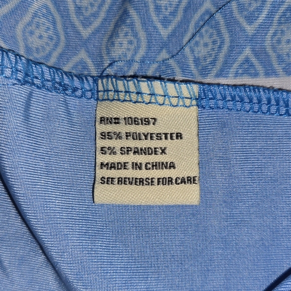NWT Young USA Blue & White Paisley Pattern Midi Dress Size XL - Picture 6 of 10